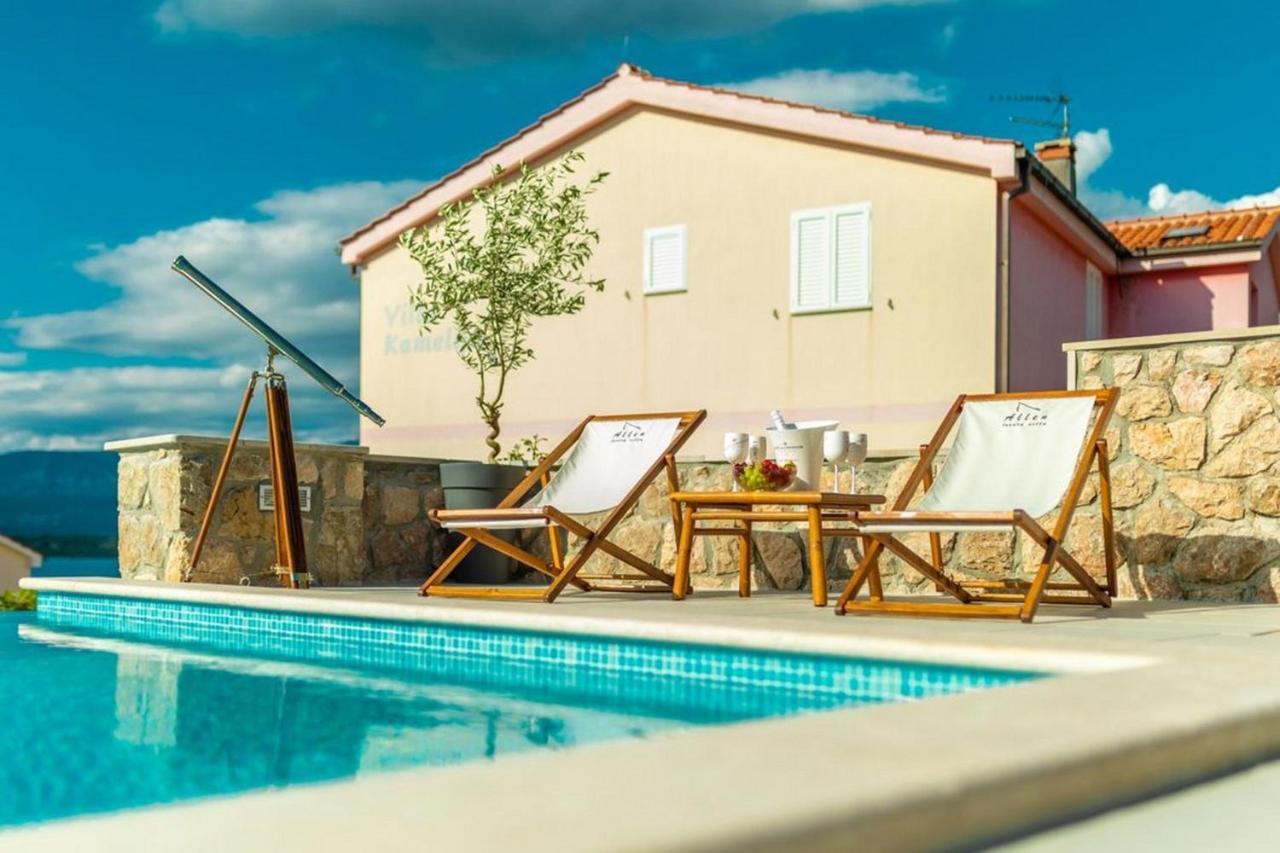 Luxury Villa Allen With Pool Klimno Habitación foto