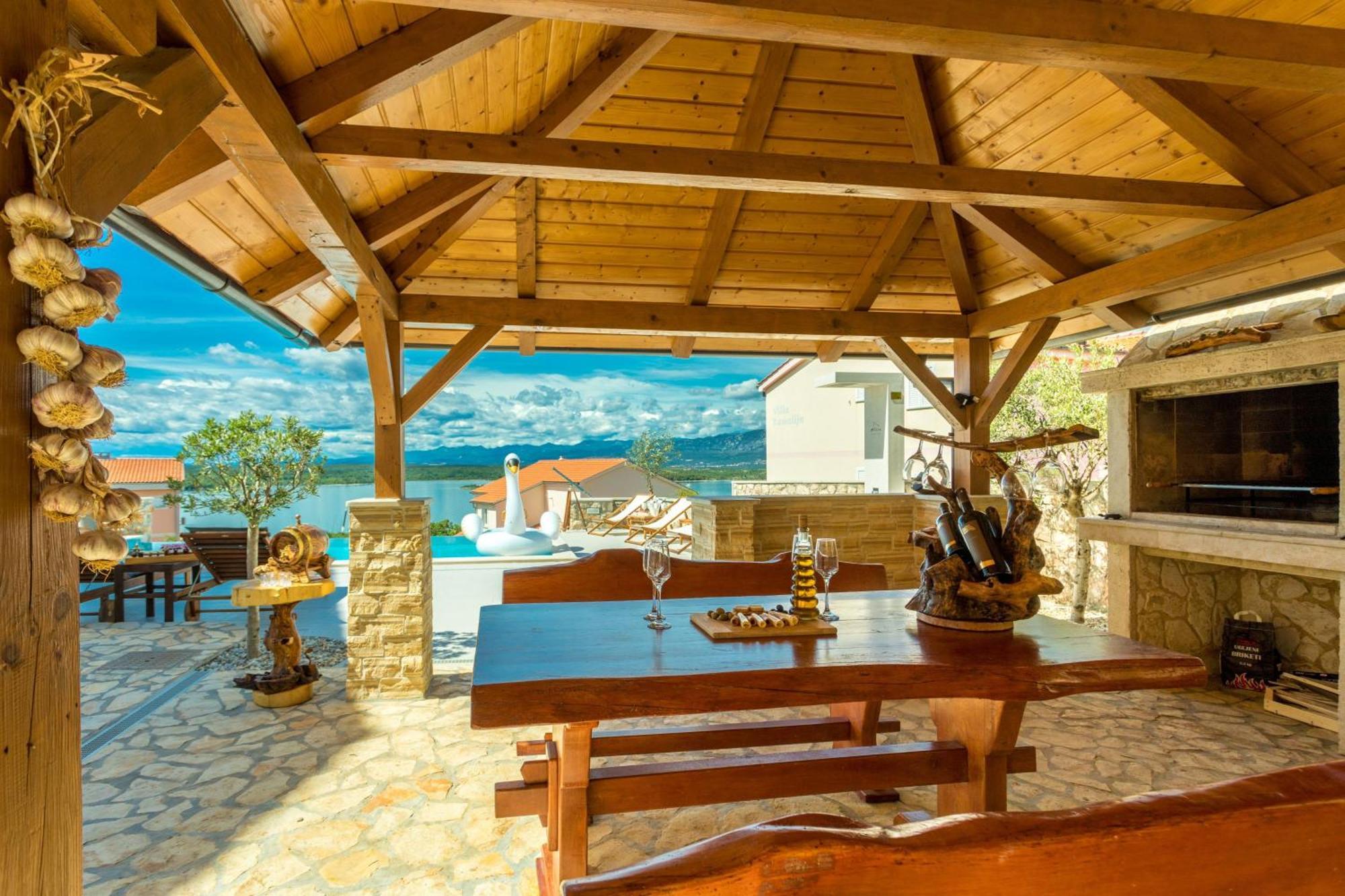 Luxury Villa Allen With Pool Klimno Habitación foto