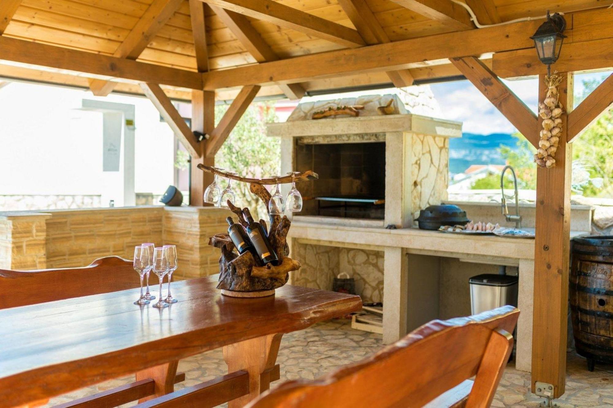 Luxury Villa Allen With Pool Klimno Habitación foto